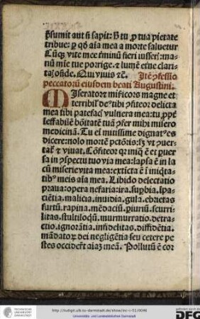 Item confessio peccatorum eiusdem beati Augustini.