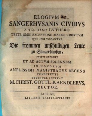 Elogium, Singerhusanis civibus a tō pany Luthero ... tributum ... fusius expositum