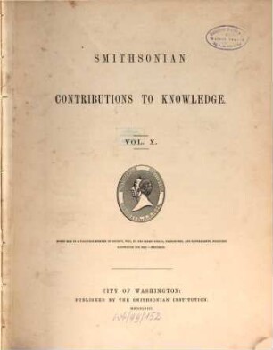 Smithsonian contributions to knowledge. 10. 1858