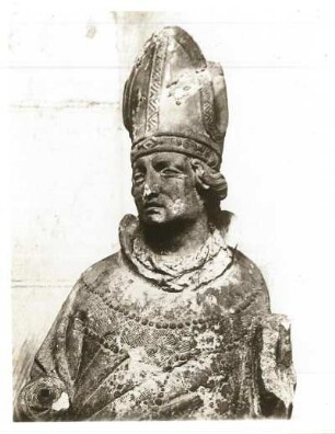 Meißen, Dom, Standbild des Hl. Donatus, Original : Vom Südportal in das Langhaus