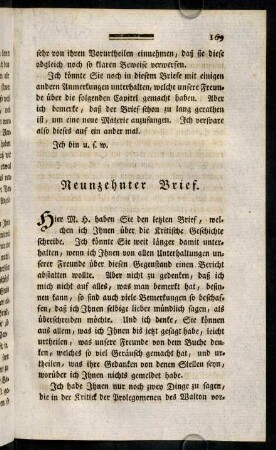 169-194, Neunzehnter Brief.