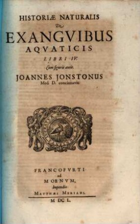 Historiae Naturalis De Exangvibus Aqvaticis Libri IV. : Cum figuris aeneis