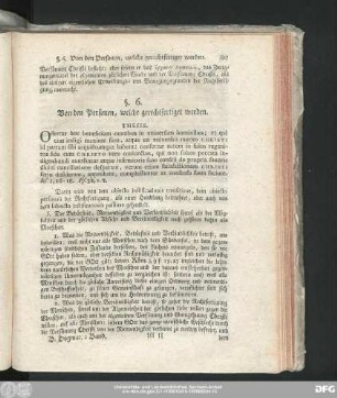 §. 6. Von den Personen, welche gerechtfertiget werden.