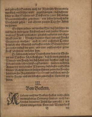III. Von Beckern.