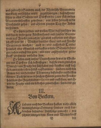 III. Von Beckern.