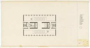 Hochschulbibliothek, Karlsruhe Neubau: Grundriss 3.OG Empore, 1:100