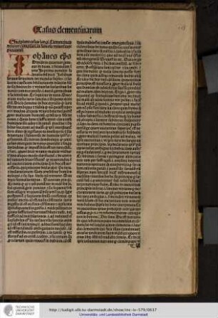 Incipiunt casus longi Clementinarum noviter compilati in famosa universitate Pictavensi.