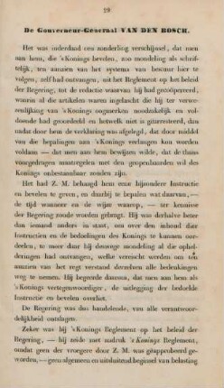 De gouverneur-generaal van den Bosch. De heer Mr. P. Merkus