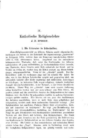 Katholische Religionslehre