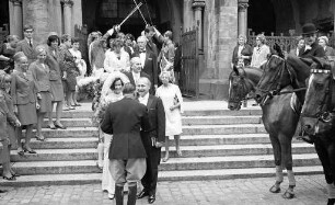 Hochzeit von Dr. Horst Gerecke und Phyllis Gerecke, geb. Scholl, in der Christuskirche.