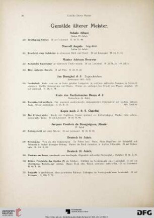 Gemälde alter Meister (Nr. 220-275)
