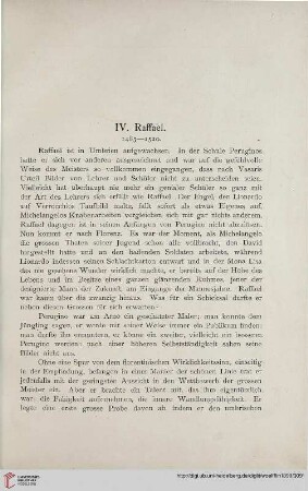 IV. Raffael. 1483-1520.