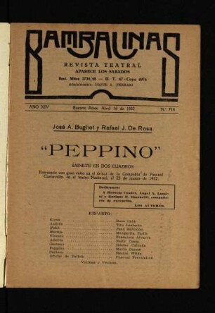Peppino : sainete en dos cuadros