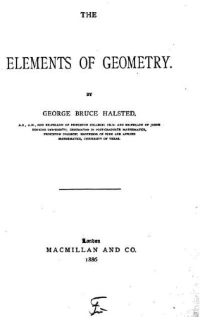 The Elements of Geometry