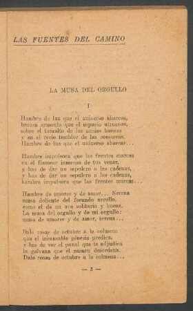 Las fuentes del camino