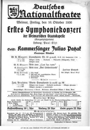 Erstes Symphoniekonzert