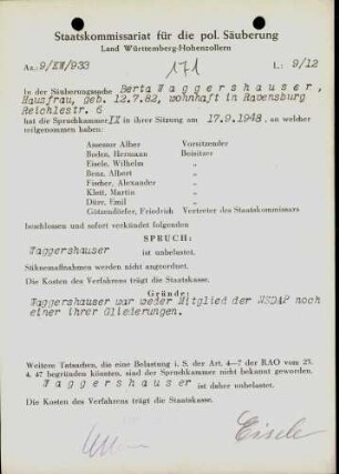 Waggershausen, Berta