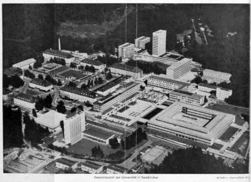 Lageplan des Universitätsgeländes in Saarbrücken