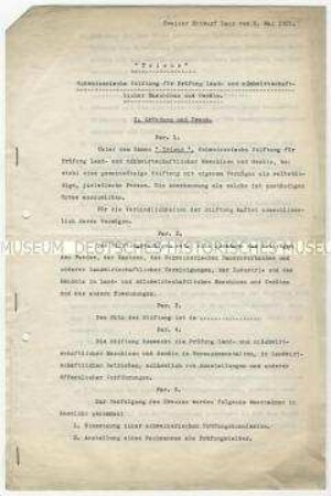 Prüfungsergebnisse von landwirtschaftlichen Geräten und Haushaltsmaschinen (Fragmentarisches Schriftgut des Maschinentechnischen Instituts der landwirtschaftlichen Hochschule Berlin)