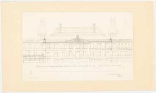 Schloss Brynnek bei Tworog Erweiterungsbau: Aufriss Hofseite Maßstabsleiste