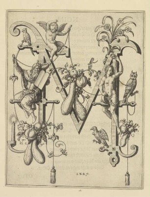 Buchstabe M (Bry, Nova alphati effectio, 1595)
