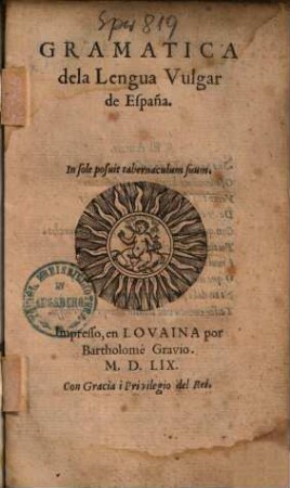 Gramatica dela Lengua Vulgar de España