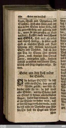 Gebet um den Haß wider die Sünde.