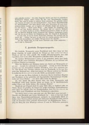 E. Feindliche Kriegspropaganda