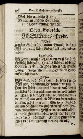 Das 2. Gespräch. Jesus Liebes-Probe.