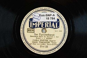 Der Zigeunerbaron : Querschnitt durch die Operette; 1. Teil / Strauß, J. Schnitzer