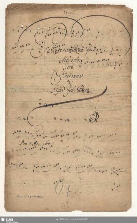 Salvete caelorum faces o scintillae - Mus.2178-E-502 : A, bc