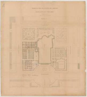 Thiersch, August ; München - Schwabing; Kath. Pfarrkirche St. Ursula - Westseite (Lageplan)