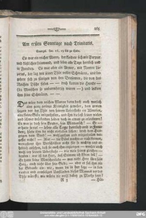 Am ersten Sonntage nach Trinitatis.