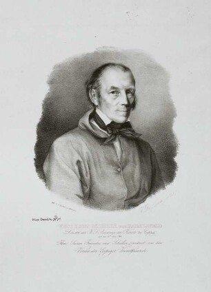 Bildnis Veit Hans Schnorr von Carolsfeld : Bildnis Veit Hans Schnorr von Carolsfeld. Lithografie; 47,1 x 31,4 cm ( Blattgröße). 1837