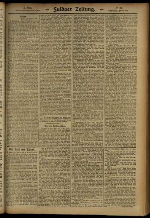 Zweite Ausgabe vom Donnerstag, den 20. Februar 1913.