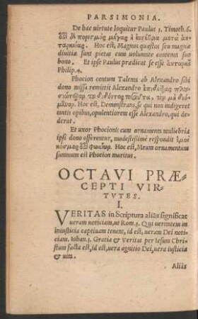 Octavi Praecepti Virtutes.
