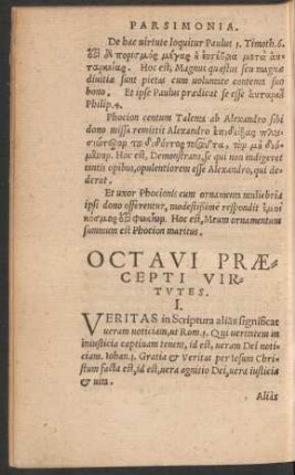 Octavi Praecepti Virtutes.