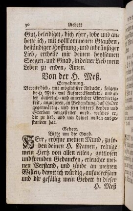 30-59, Gebett bey der H. Meß.