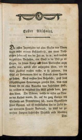 Erster Abschnitt. - Zehnter Abschnitt.