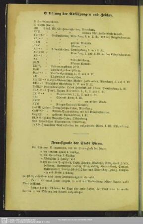 Erklärung der Abkürzungen und Zeichen