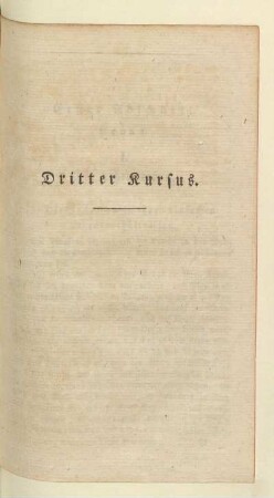Dritter Kursus