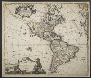 Totius Americae Septentrionalis Et Meridionalis Novissima Repraesentatio : quam ex singulis recentium Geographorum Tabulis collecta[m]