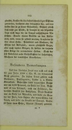 Besondere Bemerkungen