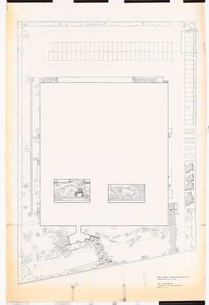 Grünanlage WAM Osterhof KG, Berlin-Spandau: Lageplan mit Gartenplan 1:100