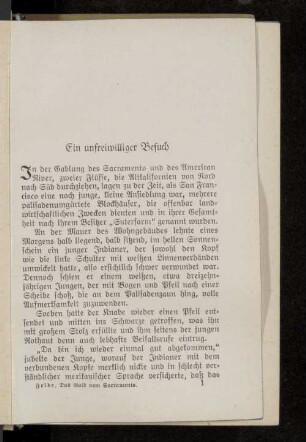 Ein unfreiwilliger Besuch