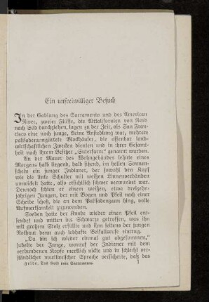 Ein unfreiwilliger Besuch