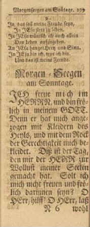 Morgen-Seegen am Sonntage