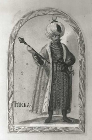 Turka (Türke) : Turka (Türke). Illustration aus dem Skizzenbuch "Nationes", Deckfarbe ; 18,4 x 12 cm, 1601/1700