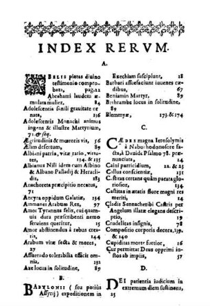 Index Rervm.