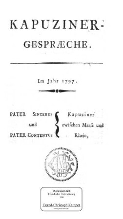 Kapuziner-Gespräche